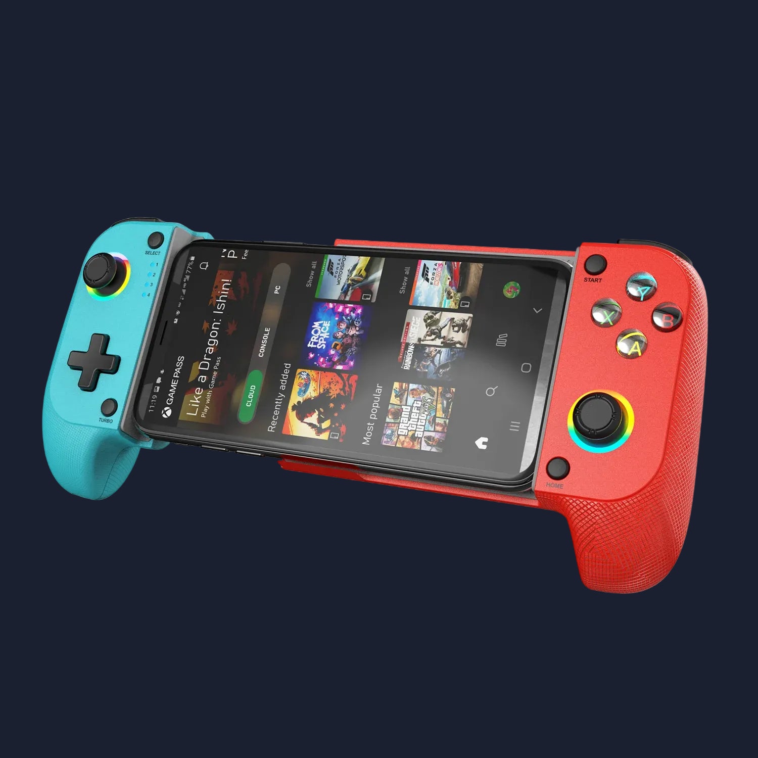 Mobile Gaming Controller with RGB for Android &amp; iPhone – Cloud &amp; Remote Play 